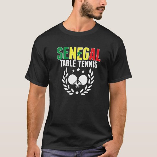 Senegal Table Tennis  Senegalese Ping Pong Support T-shirt (Voorkant)