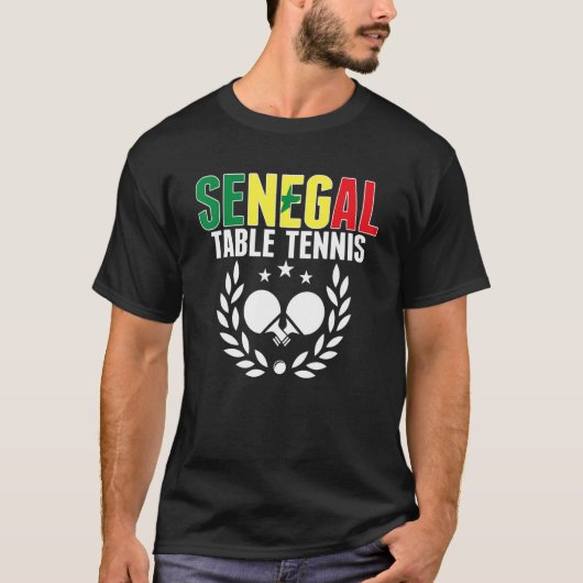 Senegal Table Tennis Senegalese Ping Pong Support T-shirt (Voorkant)