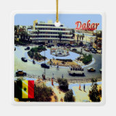 SENEGAL, Uitzicht vanuit de lucht, Afrika Keramisch Ornament (Achterkant)
