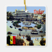 SENEGAL, Uitzicht vanuit de lucht, Afrika Keramisch Ornament (Voorkant)
