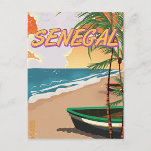 Senegal vintage strandposter briefkaart