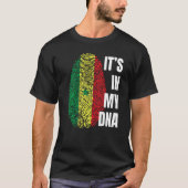 Senegal vlag DNA vingerafdruk zwarte geschiedenis  T-shirt (Voorkant)