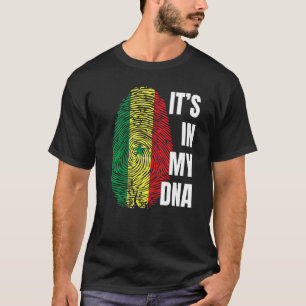 Senegal vlag DNA vingerafdruk zwarte geschiedenis  T-shirt