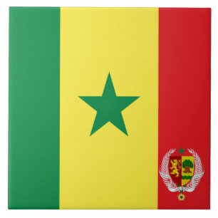 Senegal vlag-embleem tegeltje