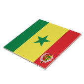 Senegal vlag-embleem tegeltje (Zijkant)