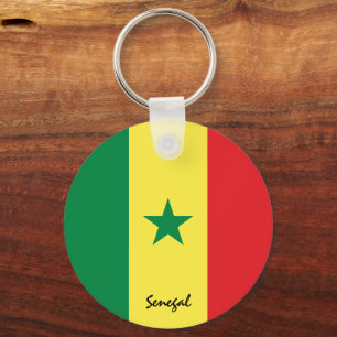Senegal vlag en Senegal vakantie, patriotten/sport Sleutelhanger