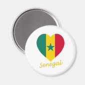 Senegal Vlag Hart Magneet (Voorkant / Achterkant)