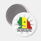 Senegal Vlag Kaart 2.0 Magneet (Voorkant / Achterkant)