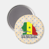 Senegal Vlag Kaart 2.0 Magneet (Voorkant / Achterkant)