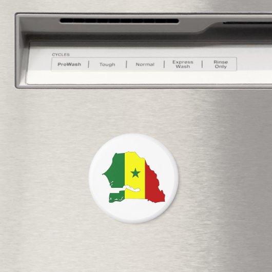 Senegal Vlag Kaart op ware grootte Magneet (Insitu (Vaatwasser))