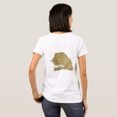 Senegal Vlag + Kaart + Tekst T-shirt (Achterkant volledig)