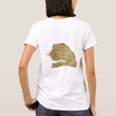 Senegal Vlag + Kaart + Tekst T-shirt (Achterkant)