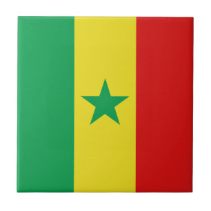 Senegal Vlag Keramische Tegels Tegeltje