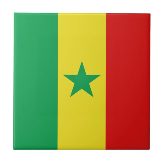 Senegal Vlag Keramische Tegels Tegeltje (Voorkant)