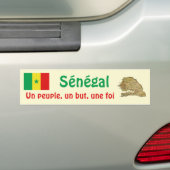 Senegal Vlag + Landkaart Bumpersticker (Op auto)