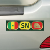 Senegal Vlag Landkaart Code Bumpersticker (Op auto)
