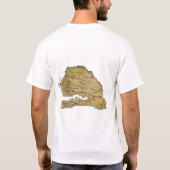Senegal vlag + Map + Tekst T-shirt (Achterkant)