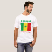 Senegal vlag + Map + Tekst T-shirt (Voorkant volledig)