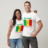 Senegal vlag + Map + Tekst T-shirt (Unisex)