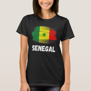 Senegal vlag Pride Retro Senegalese vlaggenfamilie T-shirt