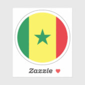 Senegal Vlag Ronde Sticker (Vel)