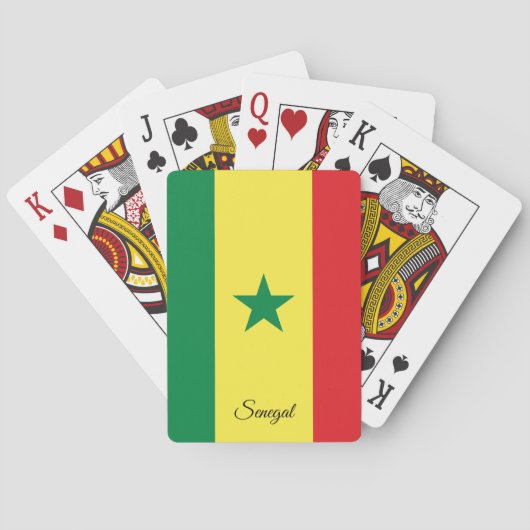 Senegal Vlag Spelletjes, Senegal Speelkaarten (Achterkant)