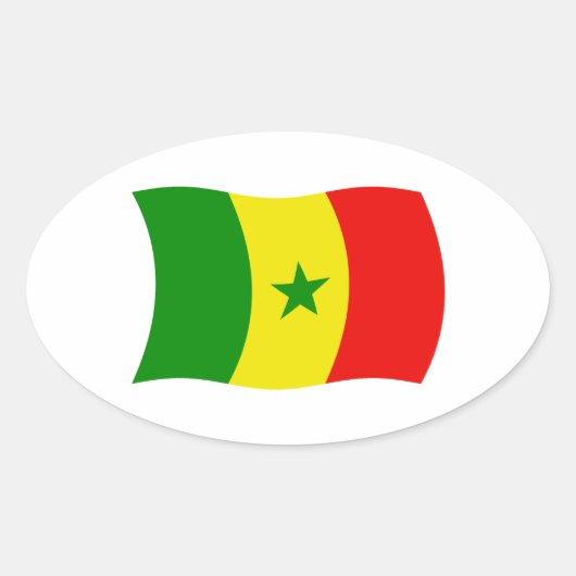 Senegal Vlag Sticker (Voorkant)