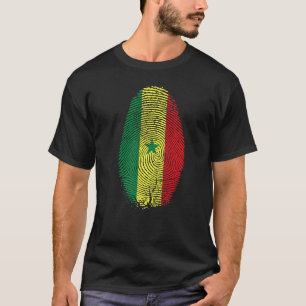 Senegal-vlag, vingerafdruk, in mijn DNA voor een T-shirt
