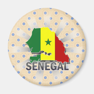 Senegal-vlaggenkaart 2.0 magneet
