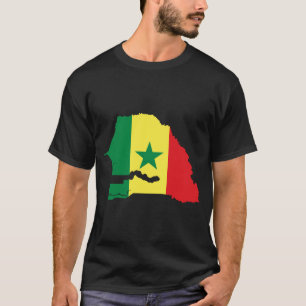 Senegal-vlagplattegrond T-shirt