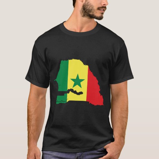 Senegal-vlagplattegrond T-shirt (Voorkant)