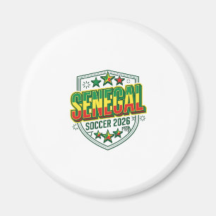 Senegal Voetbal 2026 Voetbal Vet Land Typografie Magneet