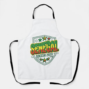 Senegal Voetbal 2026 Voetbal Vet Land Typografie Schort