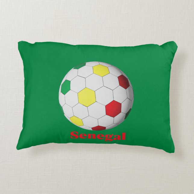 Senegal Voetbal Accent Kussen (Achterkant)