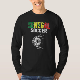 Senegal Voetbal Bal In Net Senegalese Voetbal Aan T-shirt