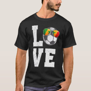 Senegal Voetbal Liefde Senegalese Fan Vlag T-shirt