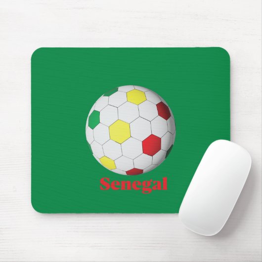 Senegal Voetbal Muismat (Met muis)