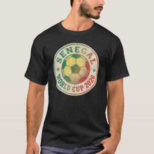 Senegal WK 2026 Vintage Retro Voetbal Badge T-shirt