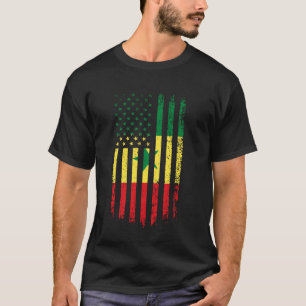 Senegalese Amerikaanse vlag Republiek Senegal Root T-shirt