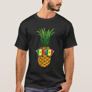 Senegalese Ananas Senegal Vlag Zonnebril Zomer T-shirt