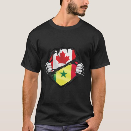 Senegalese Canadese handpalen met geroosterde rots T-shirt (Voorkant)