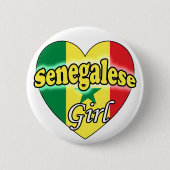 Senegalese meid ronde button 5,7 cm (Voorkant)
