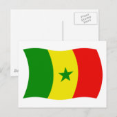 Senegalese Vlag Ansichtkaart Briefkaart (Voorkant / Achterkant)