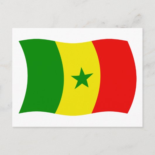 Senegalese Vlag Ansichtkaart Briefkaart (Voorkant)