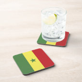Senegalese vlag bier onderzetter (Rechterzijde)