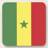 Senegalese vlag bier onderzetter (Voorkant)