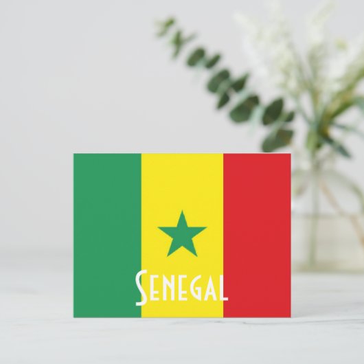 Senegalese vlag briefkaart (Staand voorkant)