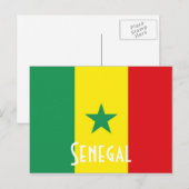 Senegalese vlag briefkaart (Voorkant / Achterkant)