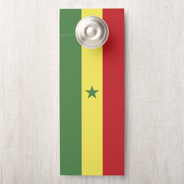 Senegalese vlag deurhanger (Op knop)