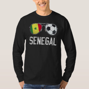Senegalese vlag en Football Sunglass Senegalese ve T-shirt